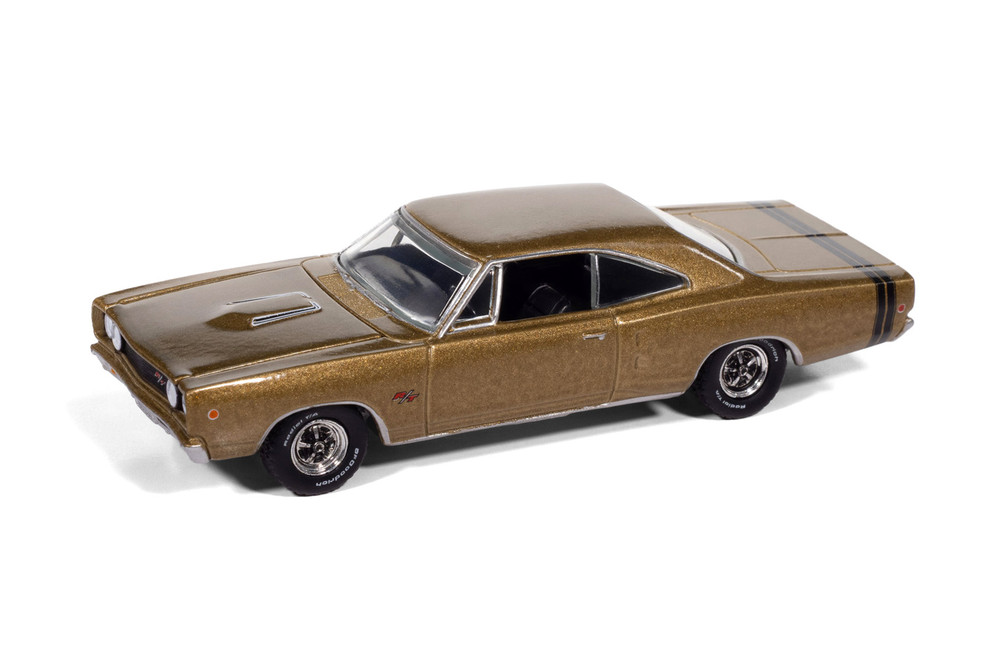 1968 Dodge Coronet R/T, Medium Gold - Auto World AW64512/48B - 1/64 Scale Diecast Model Toy Car