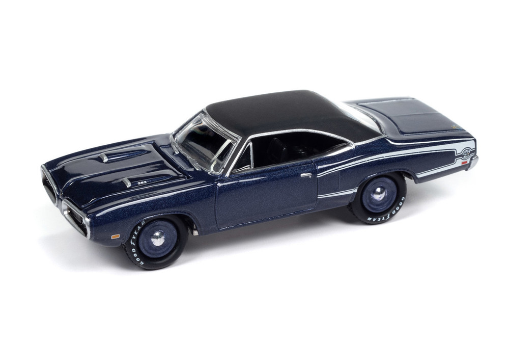 Mr. Norm's 1970 Dodge Coronet Super Bee, Plum Crazy Purple w/Black Roof - Johnny Lightning JLMC034/48B - 1/64 Scale Diecast Model Toy Car