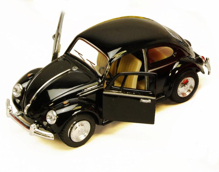 1967 Volkswagen Classic Beetle, Black - Kinsmart 5057D - 1/32 scale Diecast Model Toy Car