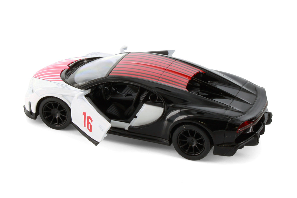 Bugatti Chiron Supersport Livery Edition, White - Kinsmart 5423DF - 1/38 Scale Diecast Model Toy Car