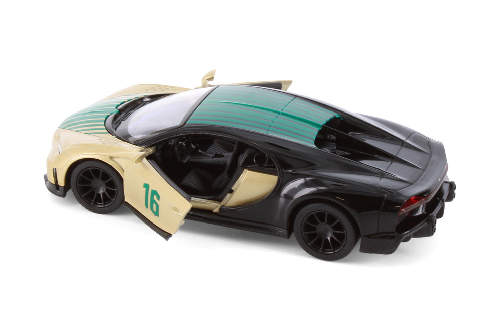 Bugatti Chiron Supersport Livery Edition, Gold - Kinsmart 5423DF - 1/38 Scale Diecast Model Toy Car