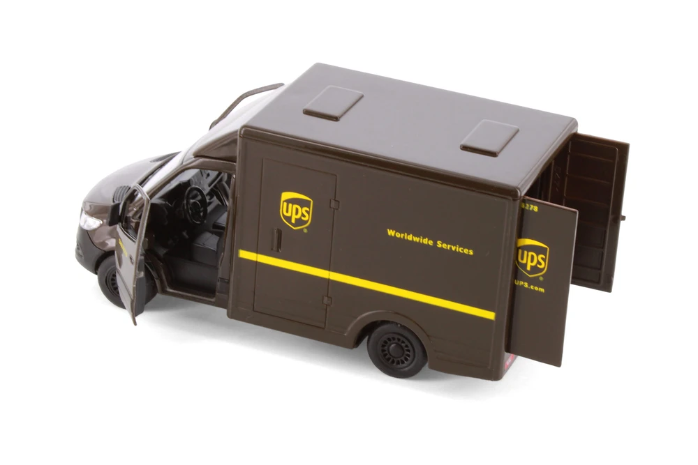 Mercedes-Benz Sprinter UPS Delivery Van, Brown - Kinsmart 5476D - 1/48 Scale Diecast Model Toy Car