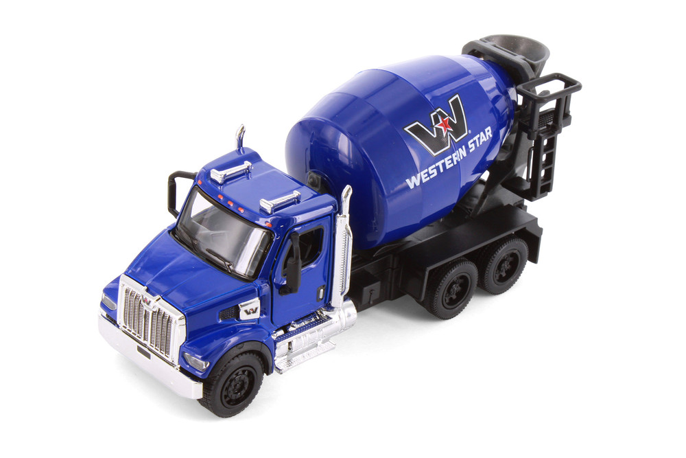 Western Star 47X Concrete Mixer Truck, Blue - Kinsmart 11001D - 1