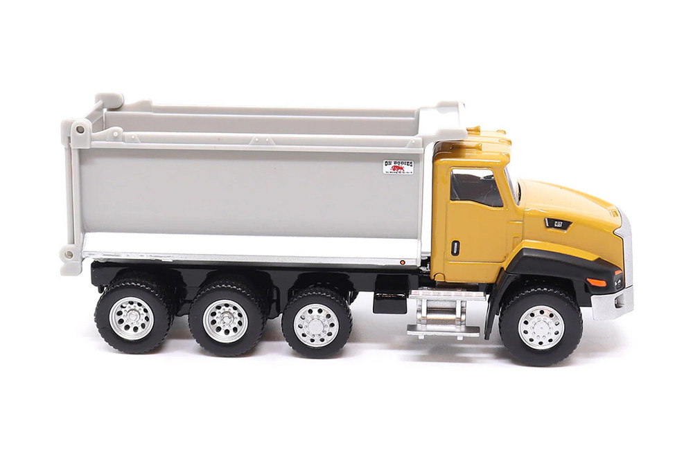 Caterpillar CT660 Dump Truck w/Ox Dump Body, Yellow/Light Gray - Diecast Masters 84643CS - 1/64 Scale Diecast Model Toy Car