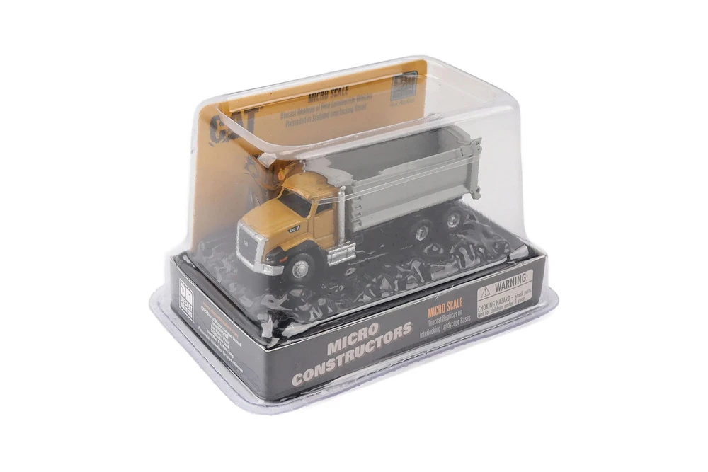 Caterpillar CT660 Dump Truck, Yellow/Light Gray - Diecast Masters 84522CS - Micro Scale Diecast Model Toy Car