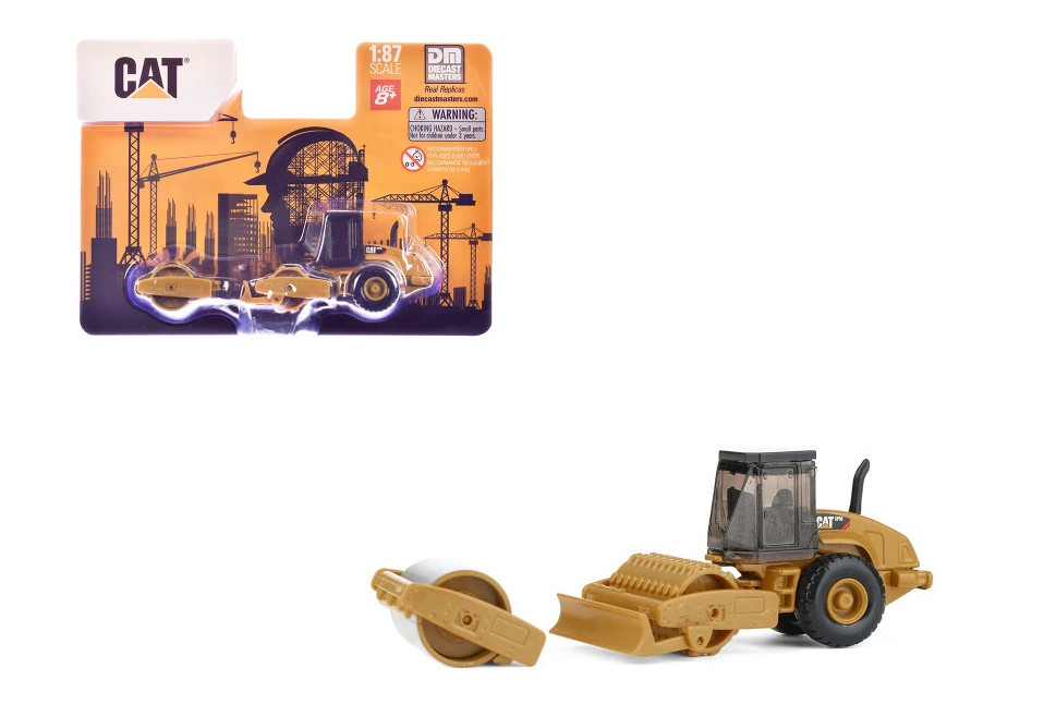 Caterpillar CS56 Roller w/Interchangeable Front Attachment, Yellow/Black - Diecast Masters 84662CS - 1/87 Scale Diecast Model Toy Car