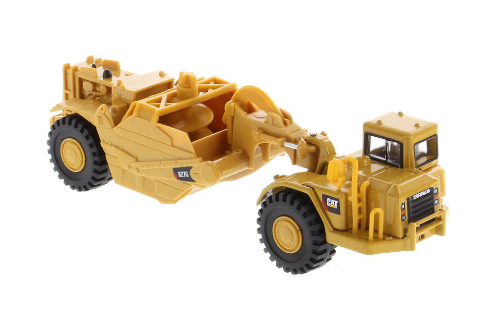 Caterpillar 627G Auger Scraper, Yellow - Diecast Masters 84405 - 1/87 Scale Diecast Model Toy Car