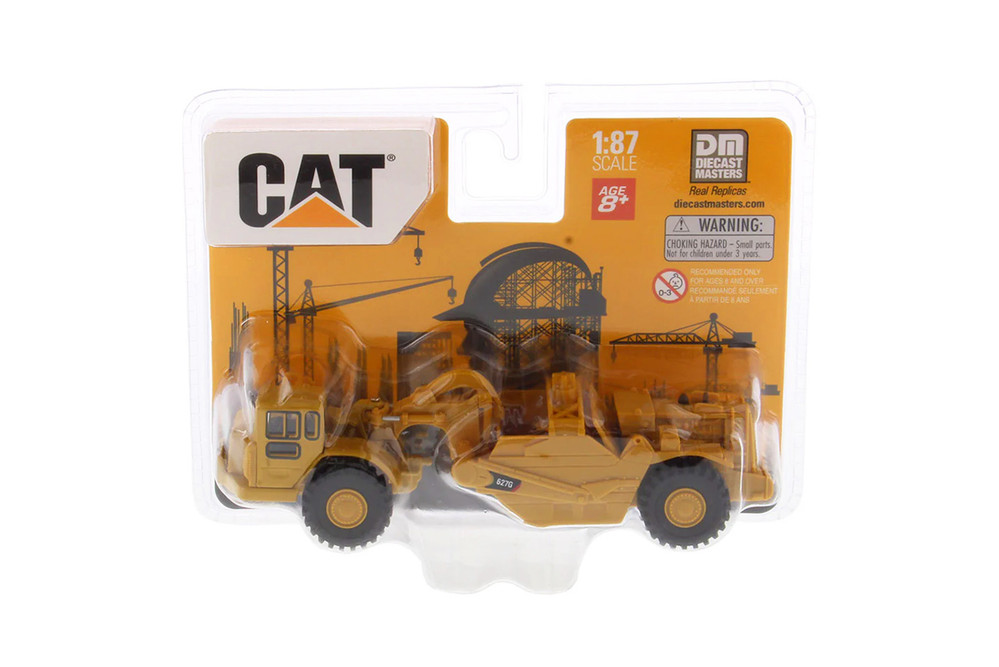 Caterpillar 627G Auger Scraper, Yellow - Diecast Masters 84405 - 1/87 Scale Diecast Model Toy Car
