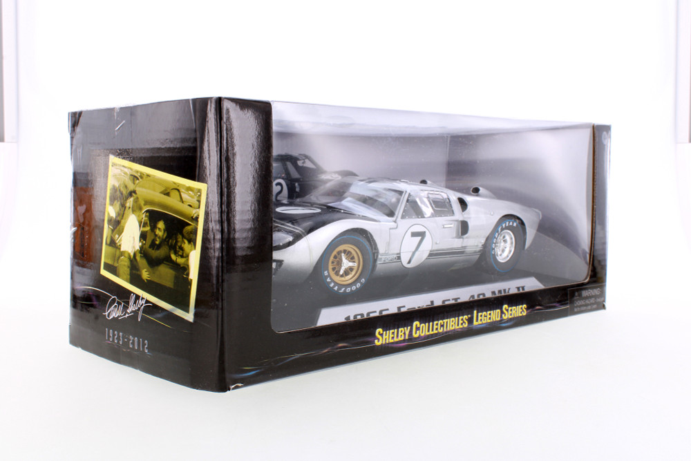 1966 Ford GT-40 MK II, Silver - Shelby R-23784 - 1/18 Scale Diecast Model Toy Car