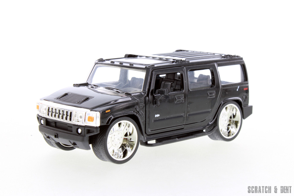 HUMMER H2 フィギュア 2003 Hummer H2, Black - JADA R-23806 - 1/32 Scale Diecast Model