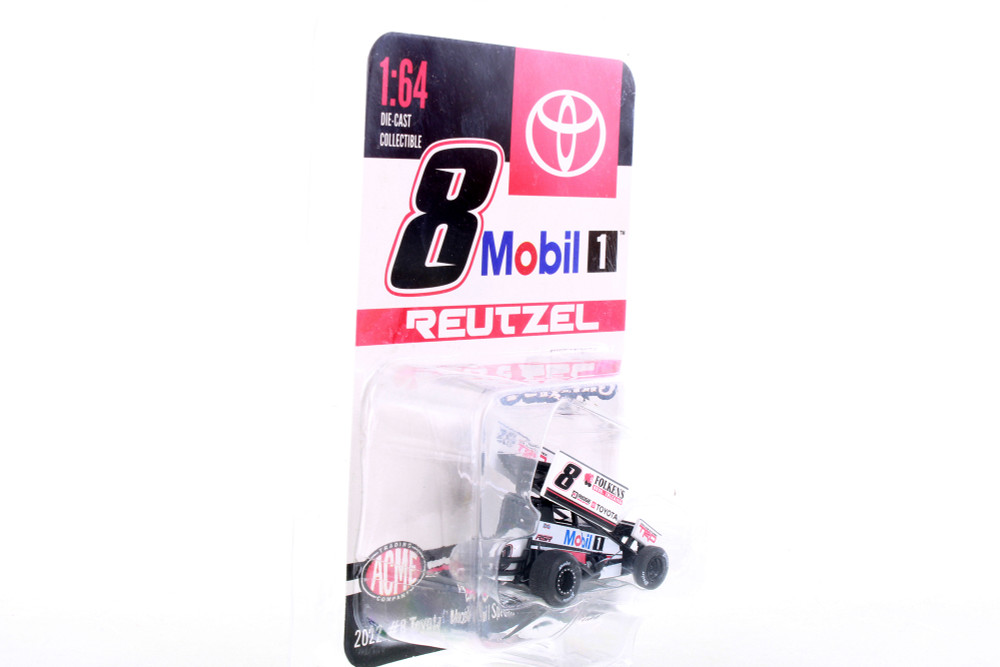 2022 Winged Sprint Car, #8 Aaron Reutzel "Mobil 1" - Acme R-23804 - 1/64 Scale Diecast Car