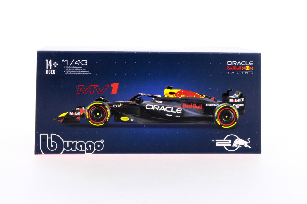 2024 Oracle Red Bull Racing RB20 w/Driver, #1 Max Verstappen - Bburago R-23802 - 1/43 Scale Diecast Model Toy Car
