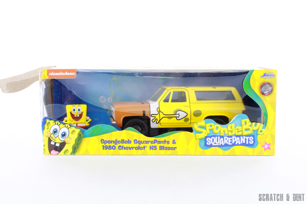 1980 Chevy Blazer K5 with Spongebob Figure,  Toys R-23800 - 1/32 scale Diecast Model Toy Car