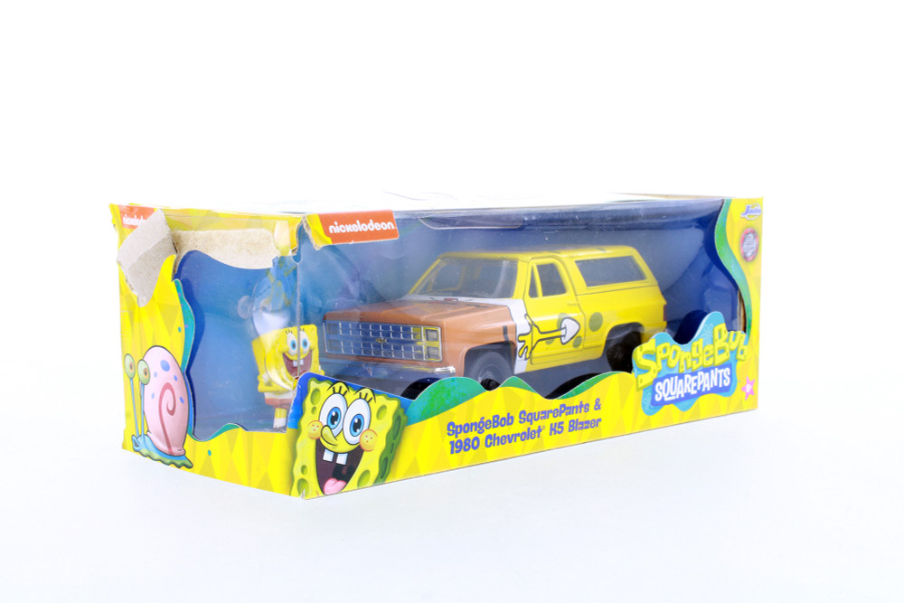 1980 Chevy Blazer K5 with Spongebob Figure,  Toys R-23800 - 1/32 scale Diecast Model Toy Car