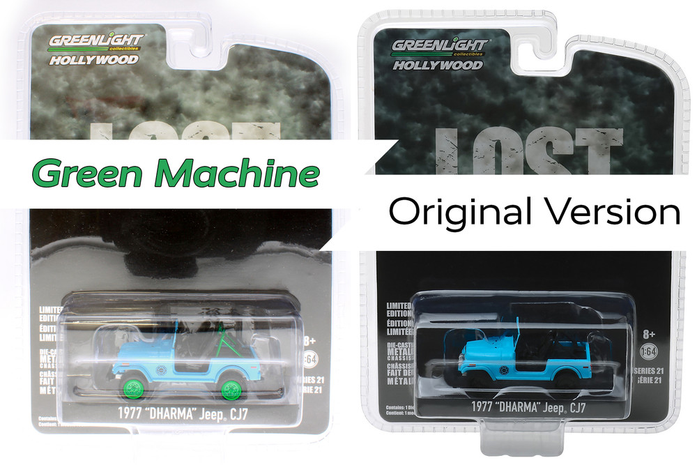 GREEN MACHINE 1977 Jeep CJ-7, LOST - Greenlight 44810F/48 - 1/64 scale Diecast Model Toy Car