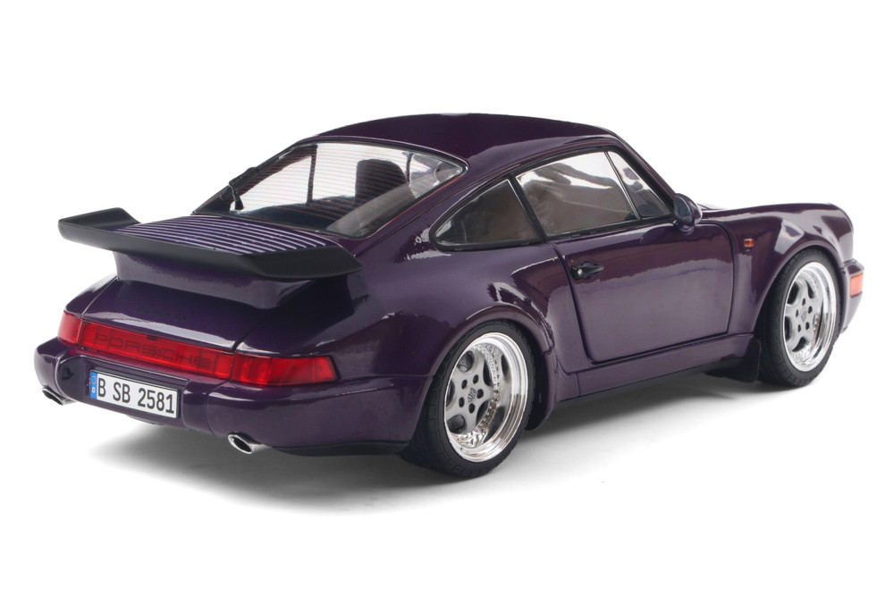 1990 Porsche 911 (964) Turbo, Purple Violet Blue - Solido S1803412