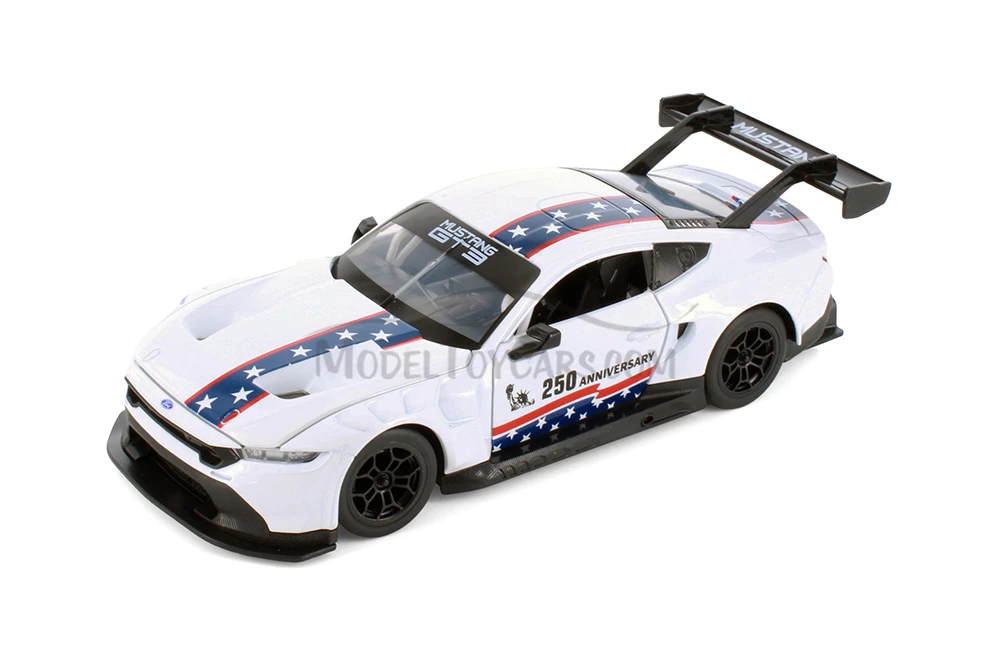 2024 Ford Mustang GT3 250th Anniversary - Street Series, White - MSZ Metal Speed Zone 661293/5WT - 1/24 Scale Diecast Model Toy Car
