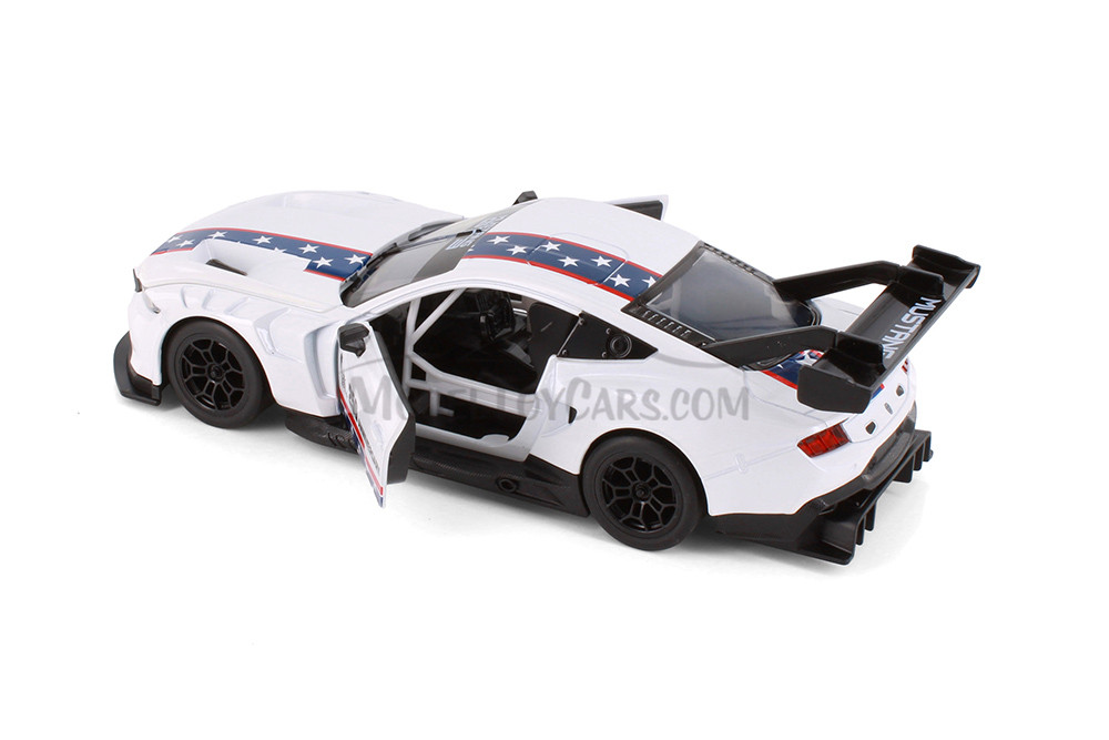 2024 Ford Mustang GT3 250th Anniversary - Street Series, White - MSZ Metal Speed Zone 661293/5WT - 1/24 Scale Diecast Model Toy Car
