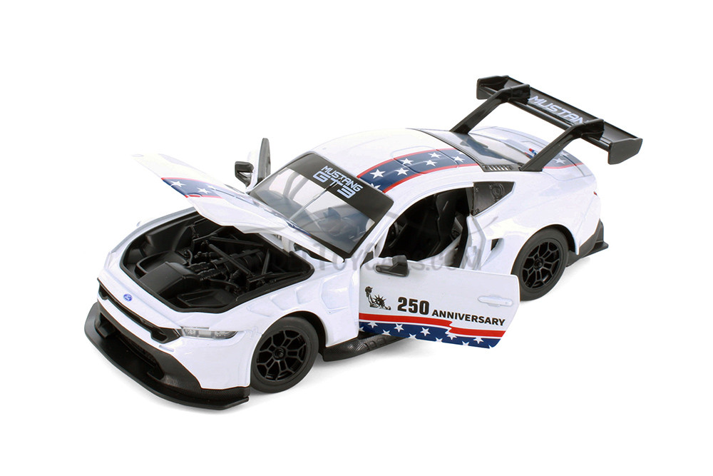 2024 Ford Mustang GT3 250th Anniversary - Street Series, White - MSZ Metal Speed Zone 661293/5WT - 1/24 Scale Diecast Model Toy Car