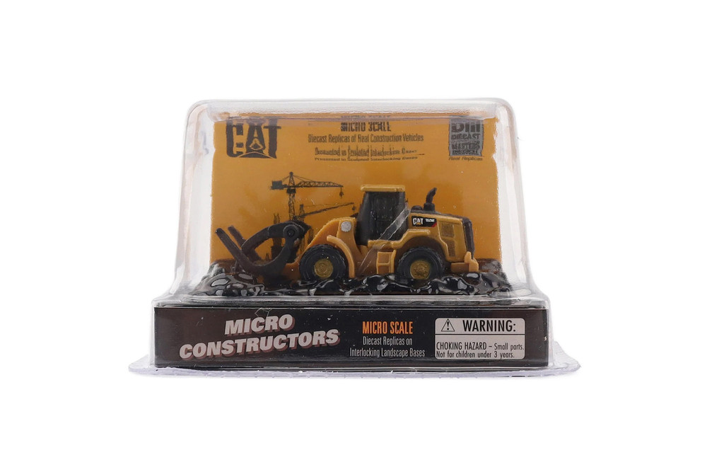 Box of 6 Caterpillar Assortment Series II, Yellow/Black - Diecast Masters 85987A - Micro Scale Diecast Model Toy Cars