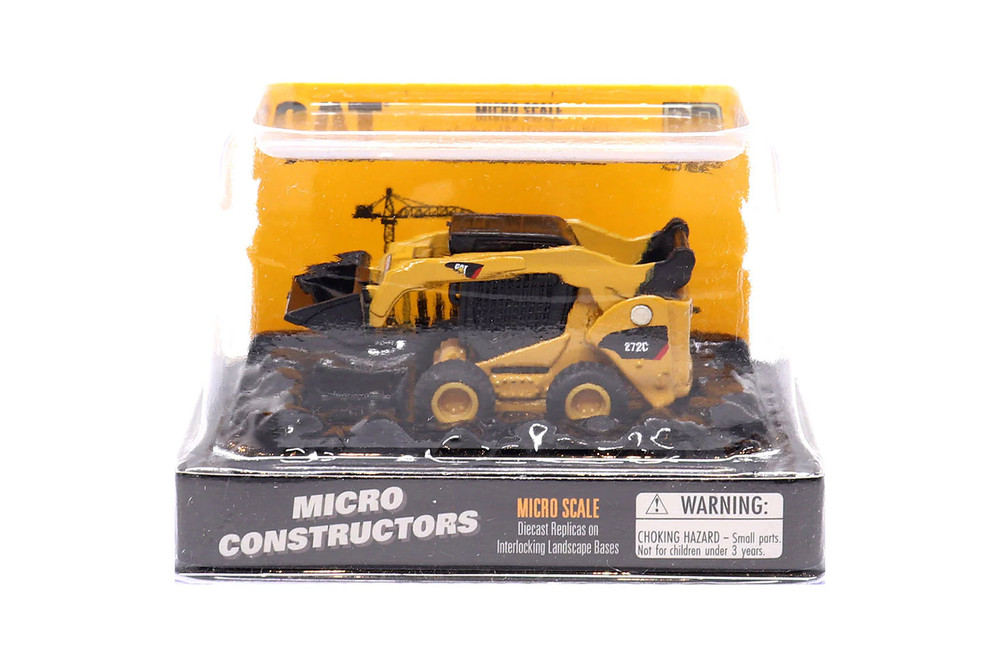 Caterpillar 272C Skid Steer Loader, Yellow/Black - Diecast Masters 85974CS - Micro Scale Diecast Model Toy Car