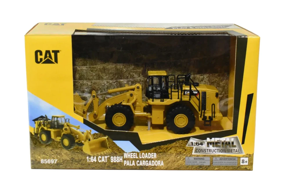 Caterpillar 988H Wheel Loader, Yellow - Diecast Masters 85697 - 1/64 Scale Diecast Model Toy Car