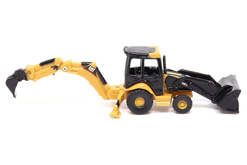 Caterpillar 420E Backhoe Loader, Yellow/Black - Diecast Masters 85973CS - Micro Scale Diecast Model Toy Car