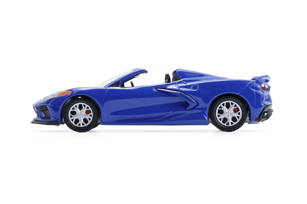 2021 Chevy Corvette Stingray Convertible, Elkhart Lake Blue - Greenlight 13370E/48 - 1/64 Scale Diecast Model Toy Car