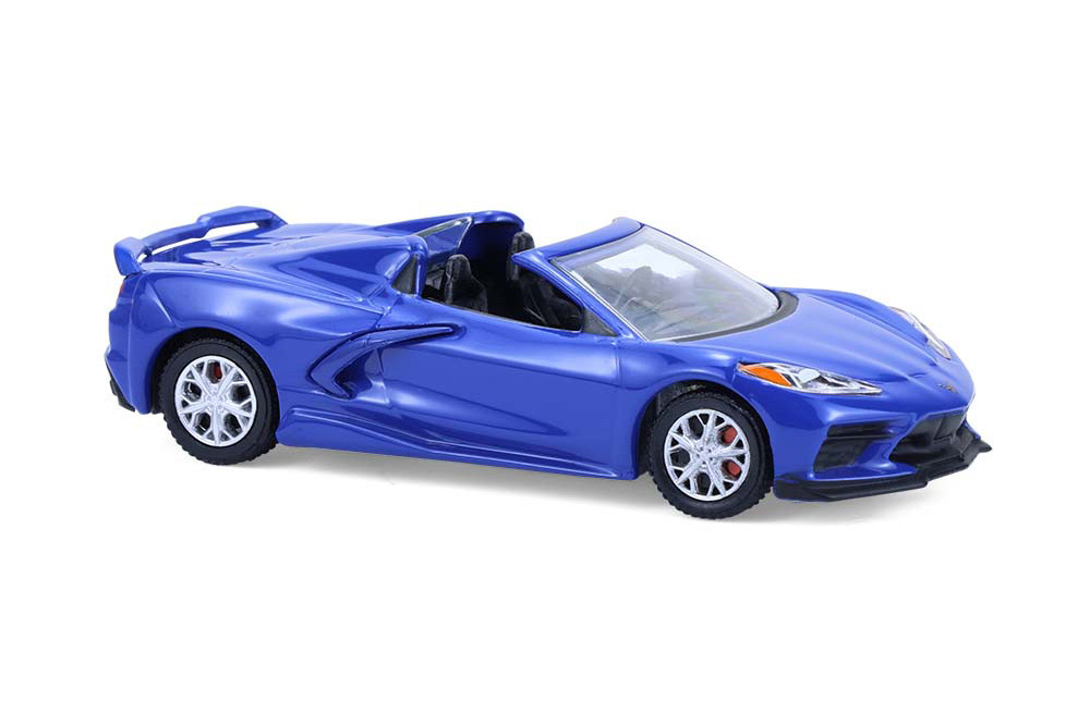 2021 Chevy Corvette Stingray Convertible, Elkhart Lake Blue - Greenlight 13370E/48 - 1/64 Scale Diecast Model Toy Car