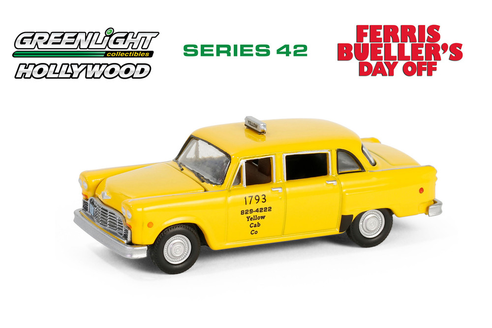 1980 Checker Taxicab Yellow Cab Co. #1793, Ferris Bueller's Day Off - Greenlight 62030C/48 - 1/64 Scale Diecast Model Toy Car