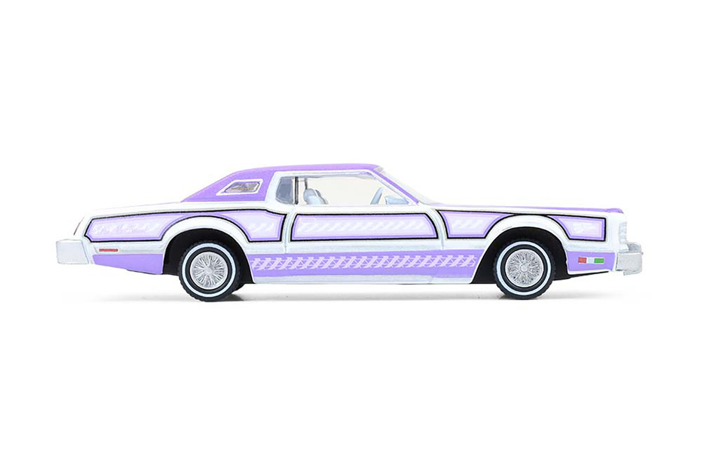 1973 Ford Thunderbird Lowrider "Michael Heralda Special Edition", Purple - Greenlight 2020003/48 - 1/64 Scale Diecast Model Toy Car