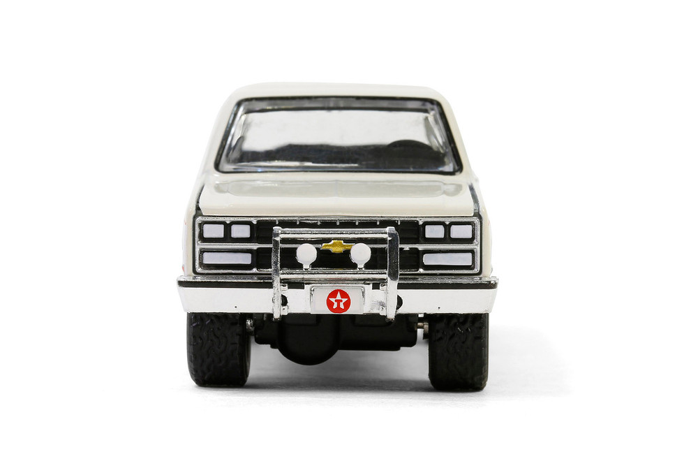 1990 Chevy Suburban "Texaco", Cream/White - Greenlight 41165E/48 - 1/64 Scale Diecast Model Toy Car