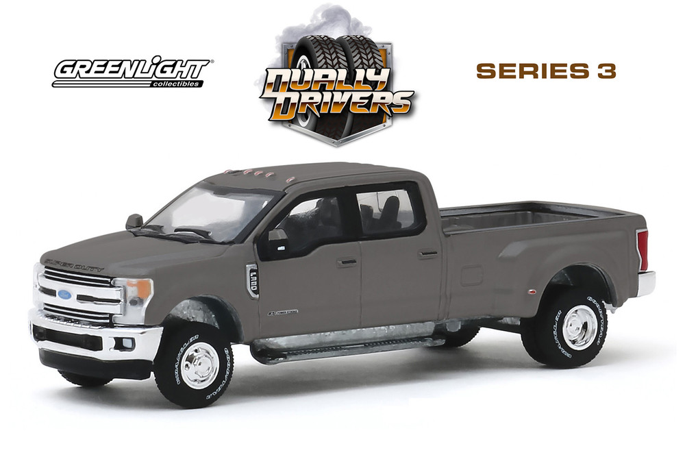 2019 Ford F-350 Dually, Stone Gray - Greenlight R-23852 - 1/64 scale Diecast Model Toy Car