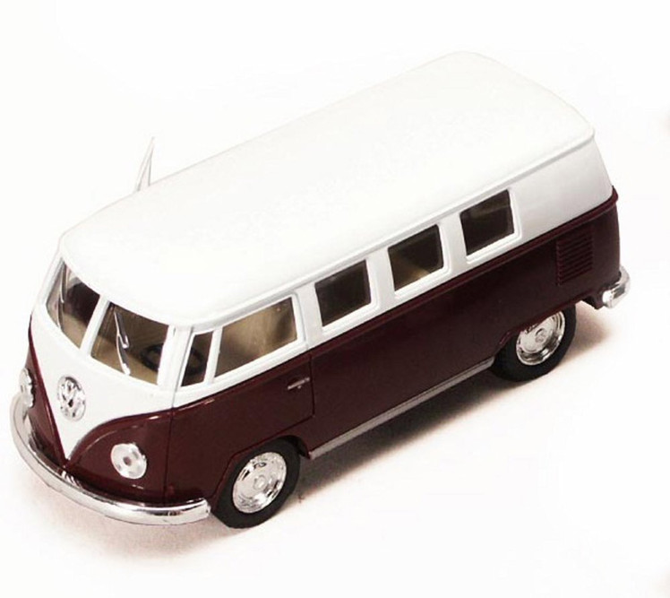 1962 Volkswagen Classic Bus, Brown - Kinsmart 5060D - 1/32 Diecast Car (Brand New, but NOT IN BOX)