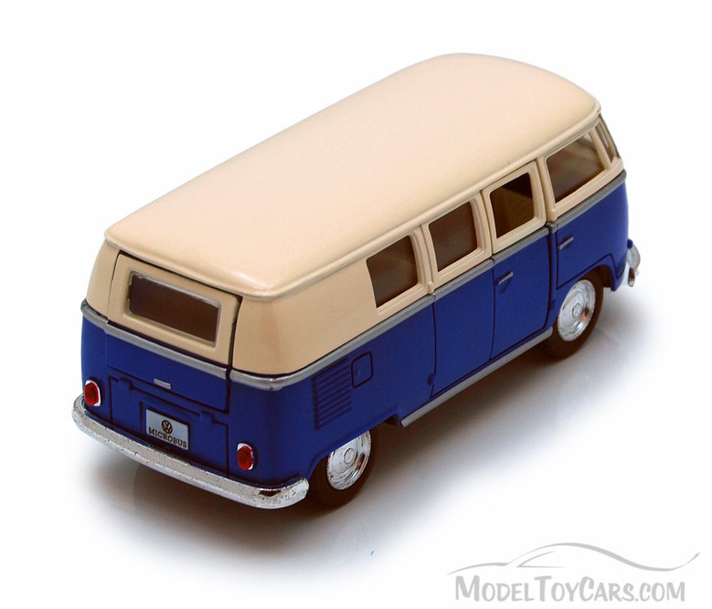 1962 Volkswagen Classical Bus, Blue - Kinsmart 5377D - 1/32
