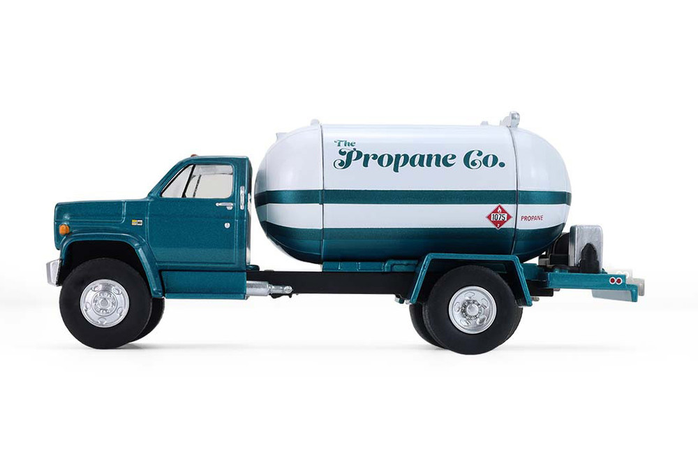 1982 Chevy C-60 Propane Truck, Green/White - Greenlight 45200B/48 - 1/64 Scale Diecast Model Toy Car
