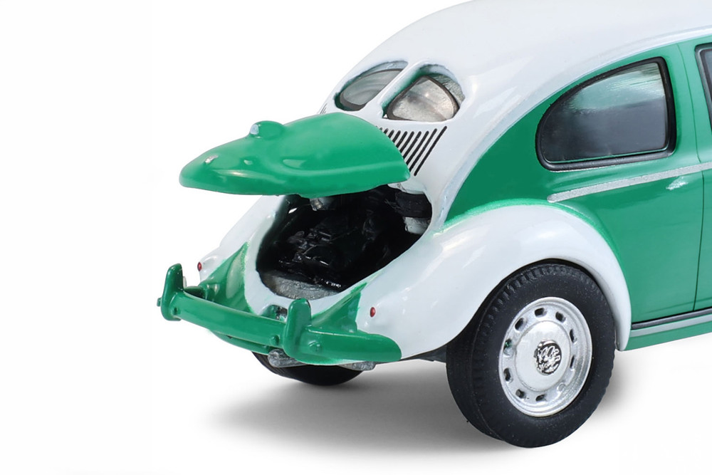 Classic Volkswagen Beetle - Koblenz, German Polizei, Green/White - Greenlight 43050A/48 - 1/64 Scale Diecast Model Toy Car