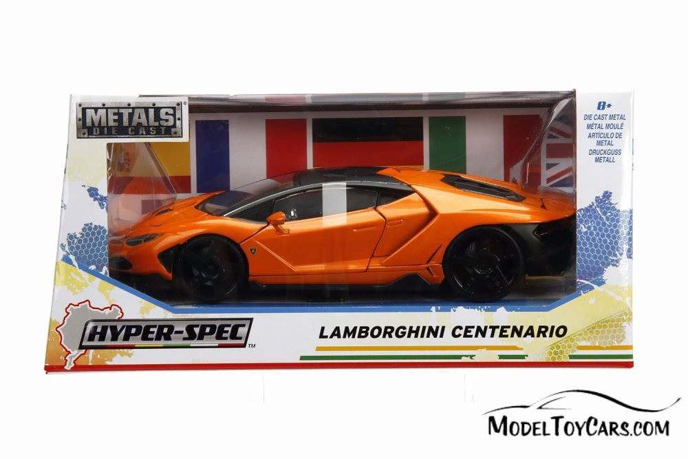 2017 Lamborghini Centenario, Orange - Jada 99360WA1 - 1/24 Scale Diecast Model Toy Car