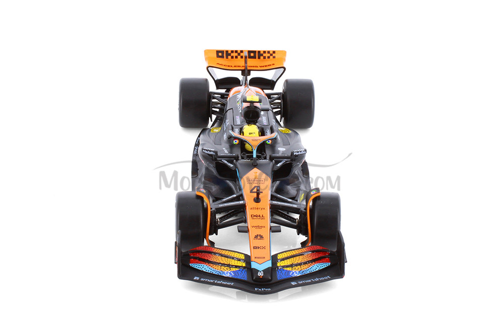 2023 McLaren MCL60 F1 "Abu Dhabi GP", #4 Lando Norris - Showcasts® 221290A2D - 1/24 Scale Diecast Model Toy Car