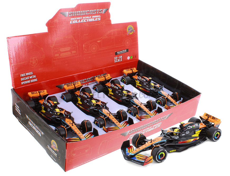 2023 McLaren MCL60 F1 "Abu Dhabi GP", #4 Lando Norris - Showcasts® 221290A2D - 1/24 Scale Diecast Model Toy Car