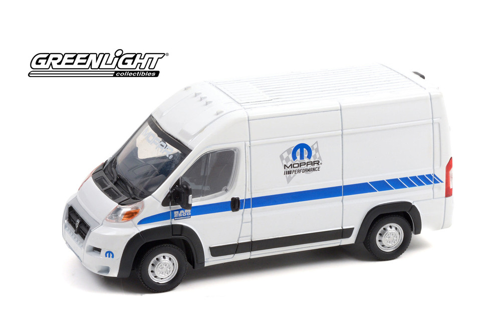 2018 Ram ProMaster 2500 Cargo Van High Roof "MOPAR" Performance", White - Greenlight 86195 - 1/43 Scale Diecast Model Toy Car