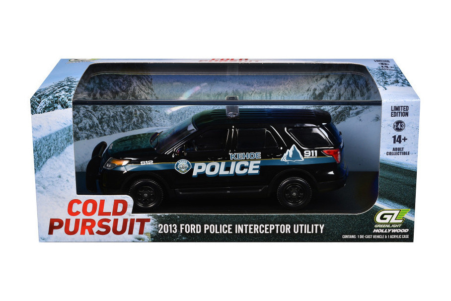 2013 Ford Police Interceptor Utility "Kehoe Police Department, Kehoe, Colorado", Cold Pursuit - Greenlight 86637 - 1/43 Scale Diecast Model Toy Car