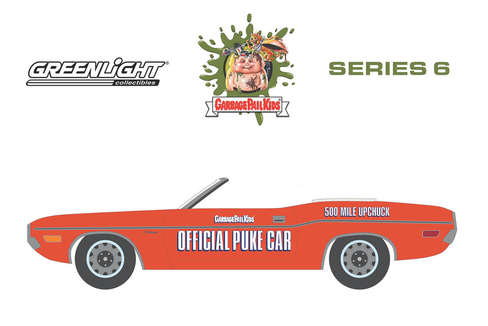 1971 Dodge Challenger "Official Puke Car - Joyriding Gina", Orange - Greenlight 54100F/48 - 1/64 Scale Diecast Model Toy Car