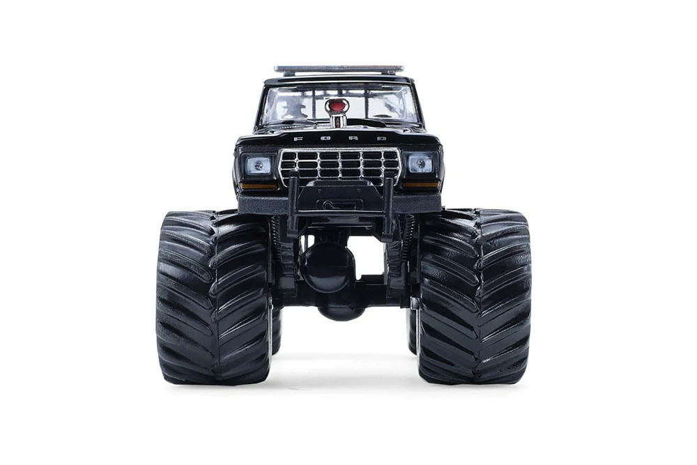 1979 Ford F-250 Monster Truck "Shelby Township Police, Michigan", Black - Greenlight 49170B/48 - 1/64 Scale Diecast Model Toy Car