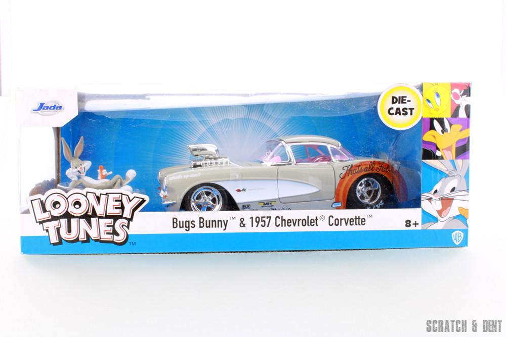 1957 Chevy Corvette w/Bugs Bunny Figure, Looney Tunes - Jada Toys R-23863 - 1/24 scale Diecast Car