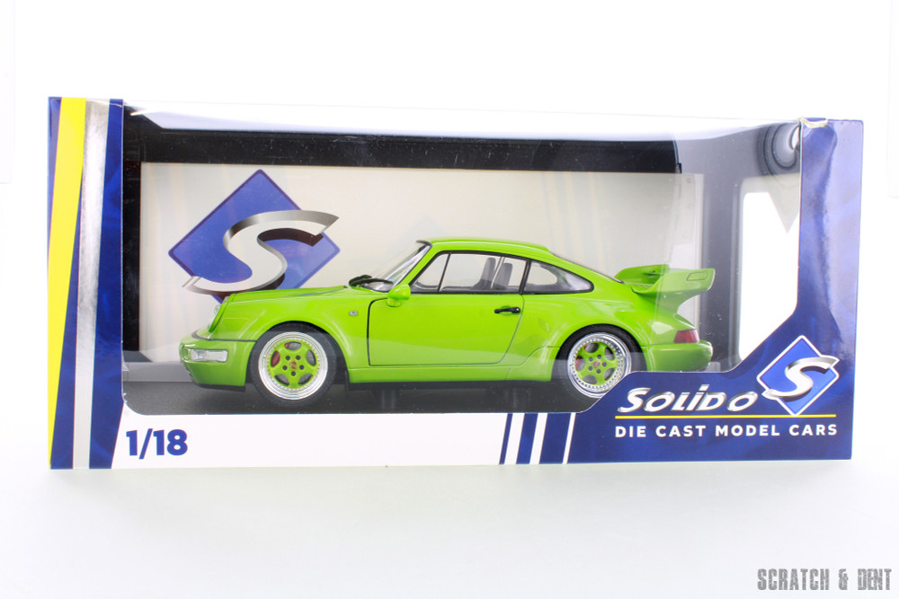 1990 Porsche 911 (964) Carrera RS "Streefighter", Green Metallic - Solido R-23871 - 1/18 Scale Diecast Model Car