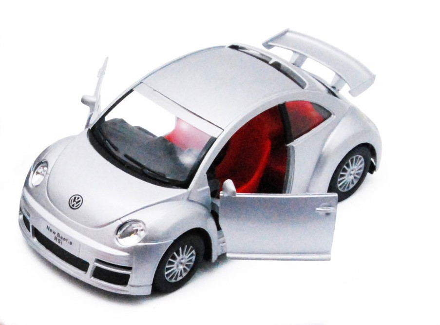 Volkswagen New Beetle Rsi, Silver - Kinsmart 5058D - 1/32 scale Diecast  Model Toy Car (Brand New, but NOT IN BOX)