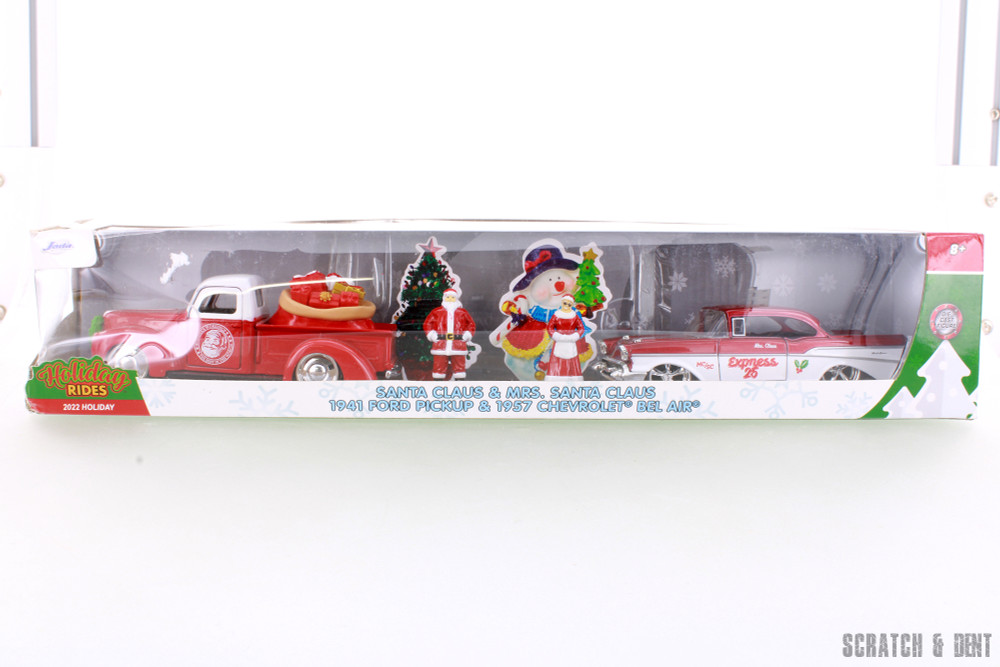 Mr. & Mrs. Santa Claus Twin Pack, Red/White - Jada Toys R-23912 - Diecast Model Toy Car