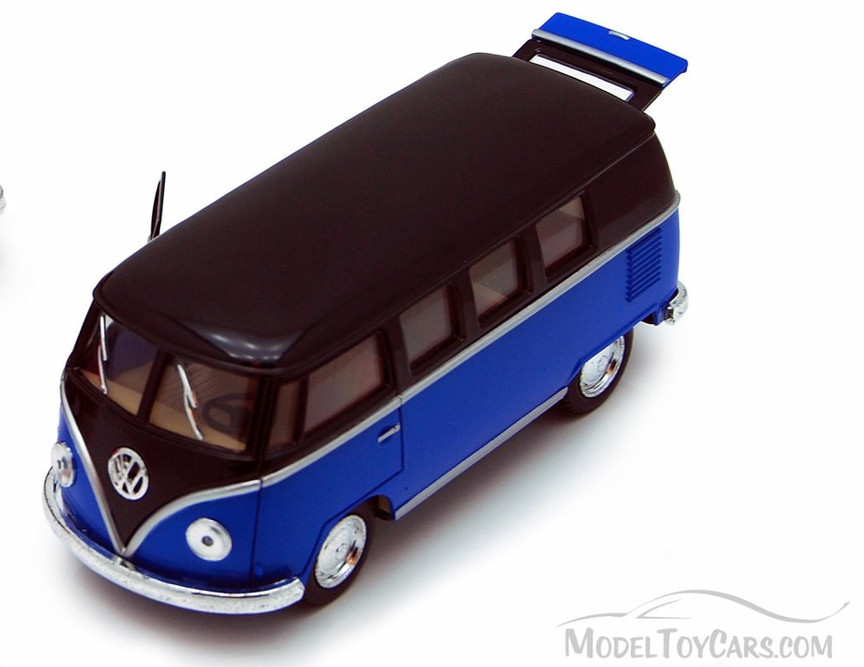 1962 Volkswagen Classical Bus, Blue - Kinsmart 5376D - 1/32 Diecast Car (Brand New, but NOT IN BOX)