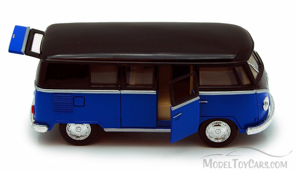1962 Volkswagen Classical Bus, Blue - Kinsmart 5376D - 1/32 Diecast Car (Brand New, but NOT IN BOX)